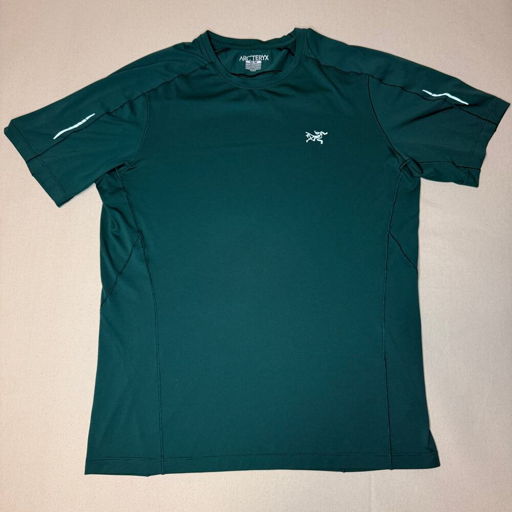 Arc'teryx Men's Motus Crew SS Shirt Medium Green Performance Trail Running